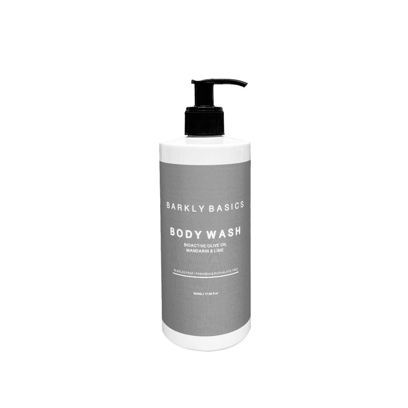 Barkly Basics Body Wash – Mandarin & Lime | SLS-Free, Vegan, Nourishing Cleanser | 500ml