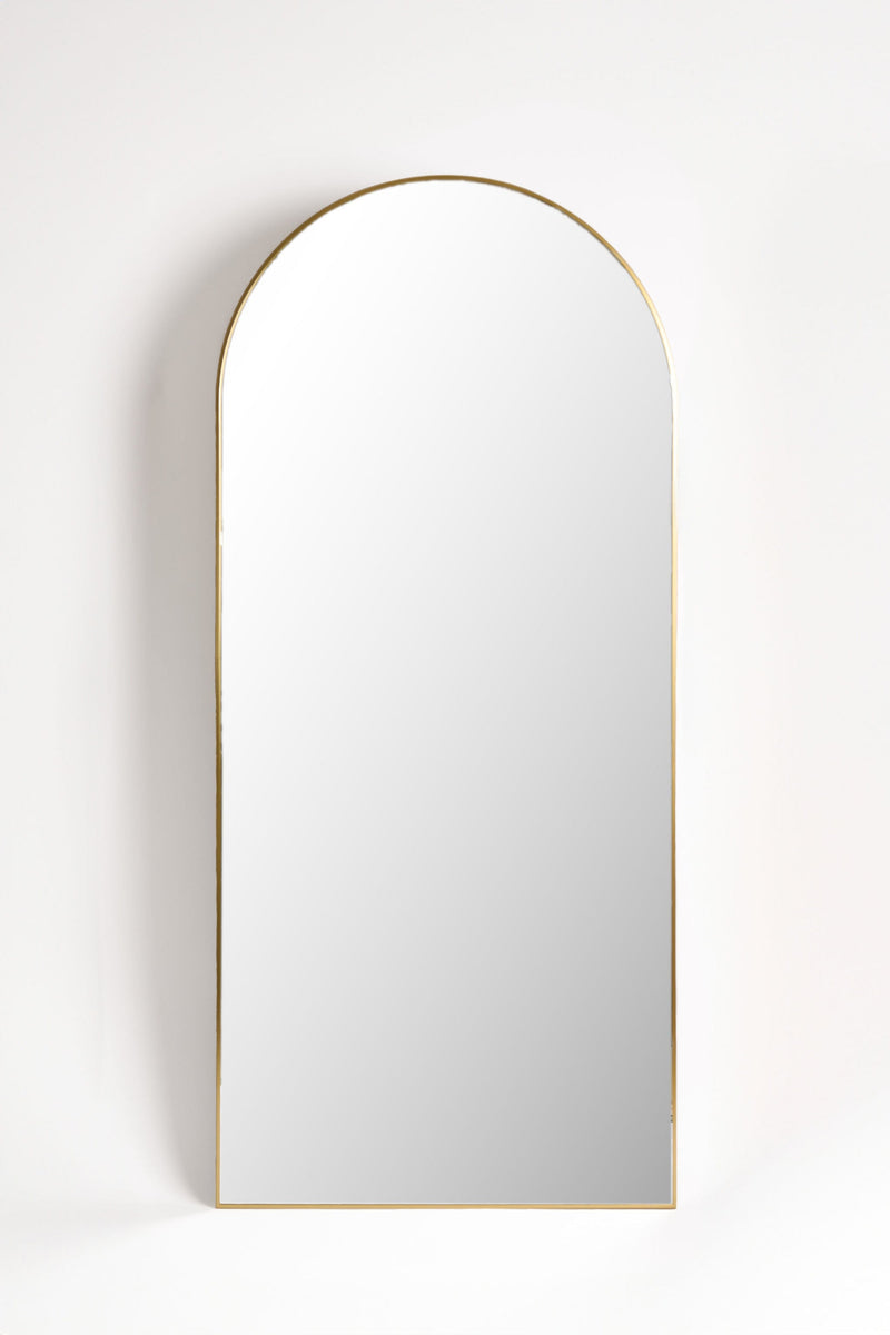 Arch Floor Mirror – Black or Brass Metal Frame, 180cm High