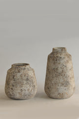 Caspian Rustic Vase – Aged Stone Look in Small or Medium Size