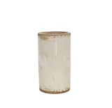 White Jardin vase small 18cm with softly aged finish, decorative vase from Flux Boutique NZ