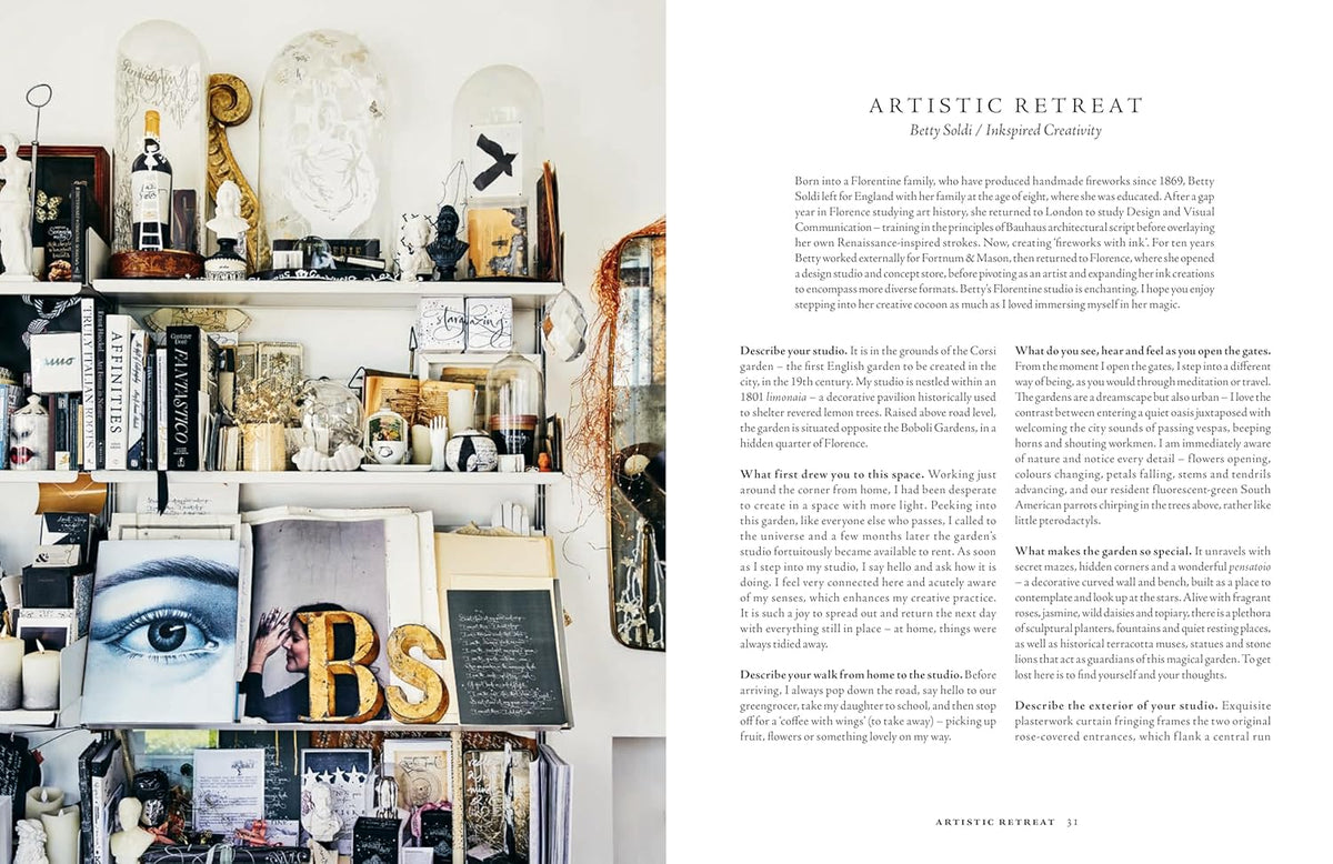 Cocoon page spread showing a creative's home