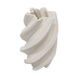 Lowri White 3D Printed Ceramic Vase – Sculptural Modern Vase