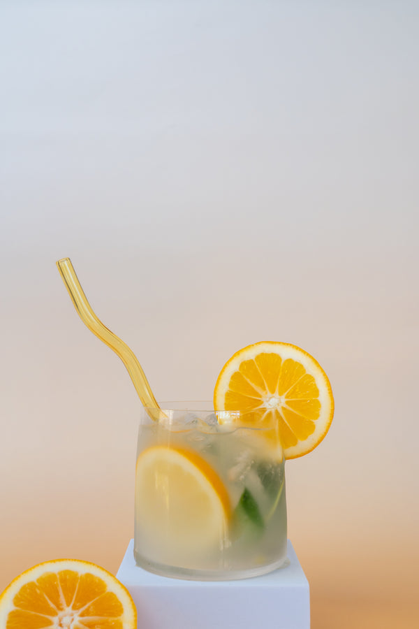 Wavy Reusable Glass Straws Set from Sucker – 4 Pack