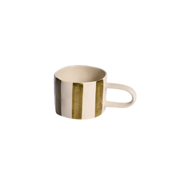 Fenton Stripe Mug – Hand-Painted Stoneware with Organic Stripes