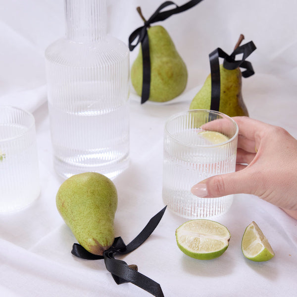 Amalfi Water Glasses (Set of 2) from Papier HQ — Fluted Tumblers
