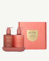 Ecoya Bathroom Edit gift set in Guava and Lychee Sorbet with wash, lotion and coral gift box