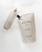 Ecoya Tahitian Lime and Grapefruit dish wash refill pouch, alternate angle