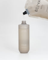 Ecoya Tahitian Lime and Grapefruit dish wash refill pouch label detail