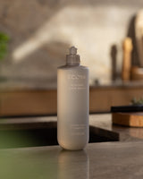 Ecoya Tahitian Lime and Grapefruit dish wash styled beside a kitchen sink