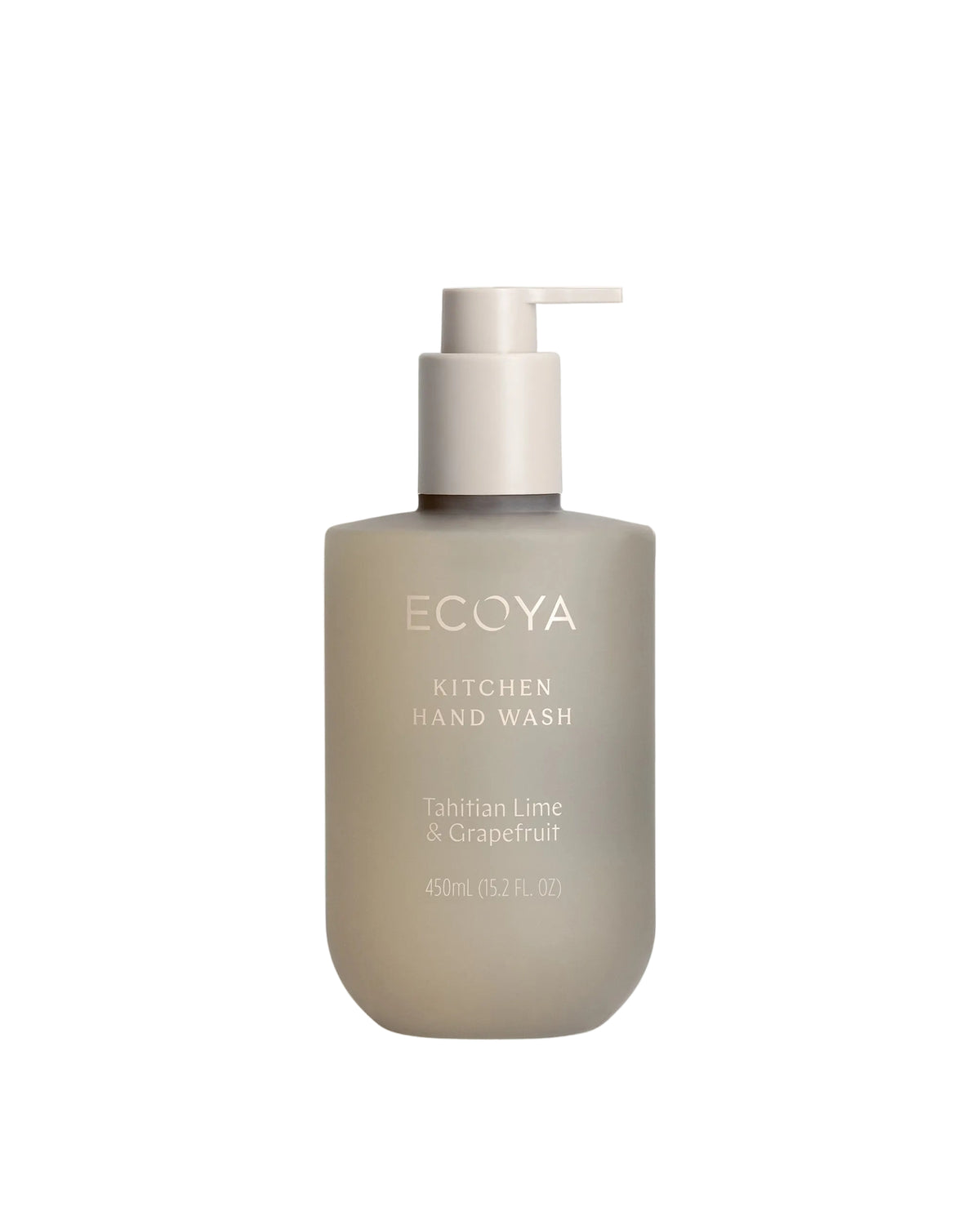 Ecoya Tahitian Lime and Grapefruit kitchen hand wash in a 450ml pump bottle