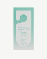 Ecoya Wild Sage and Citrus closet tag set of three fragranced wardrobe tags in packaging