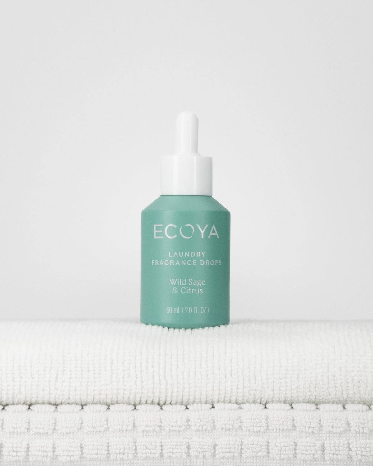 Ecoya Wild Sage and Citrus fragrance drops bottle, alternate angle