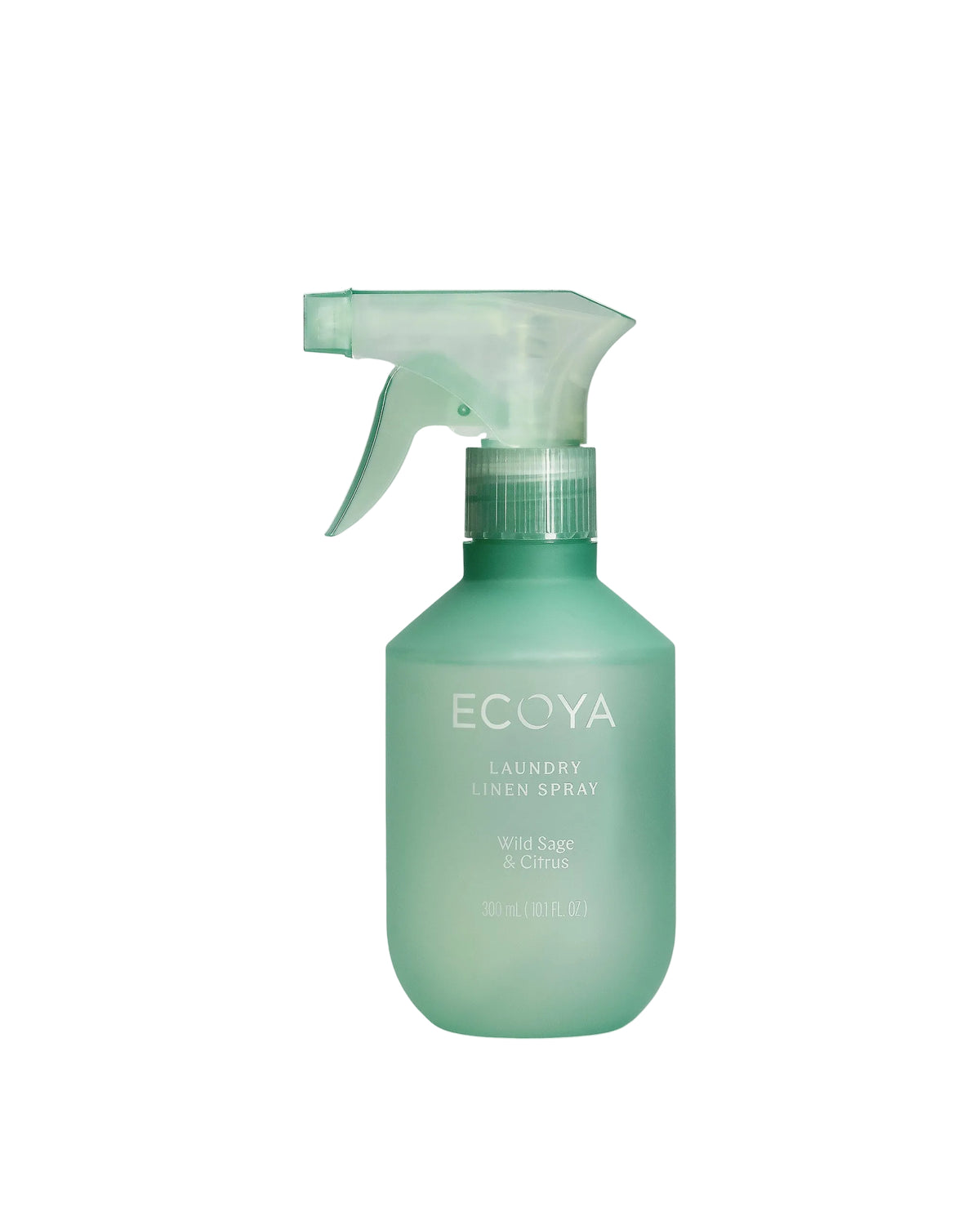 Ecoya Wild Sage and Citrus linen spray in a 300ml bottle with a fine mist spray top