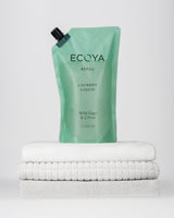 Ecoya Wild Sage and Citrus laundry liquid refill pouch, alternate angle