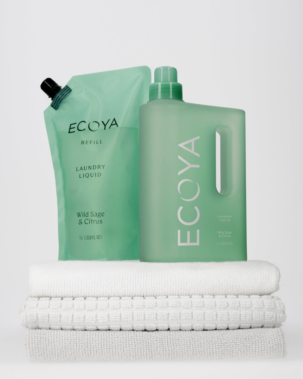 Ecoya Wild Sage and Citrus refill pouch label detail