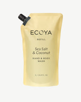 Ecoya Sea Salt and Coconut hand and body wash 1L refill bottle