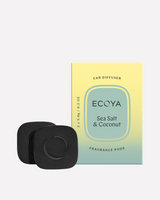 Ecoya Sea Salt and Coconut car diffuser fragrance pods twin refill pack