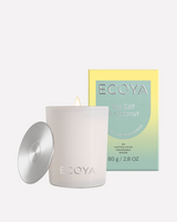 Ecoya Sea Salt and Coconut Mini Madison soy candle 80g in a clear glass jar