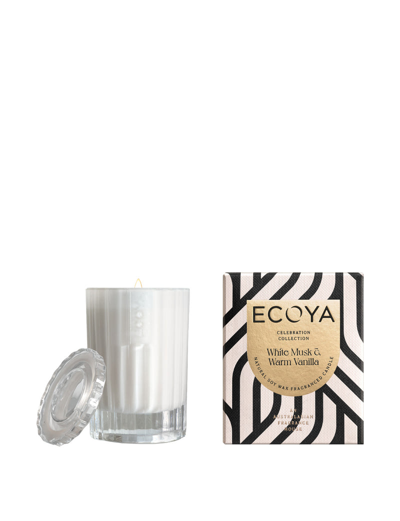 Ecoya Celebration Mini Candle | White Musk & Warm Vanilla