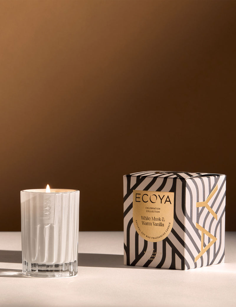 Ecoya Celebration Mini Candle | White Musk & Warm Vanilla