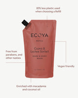Hand & Body Wash Refill by ECOYA | 1L, Six Fragrances