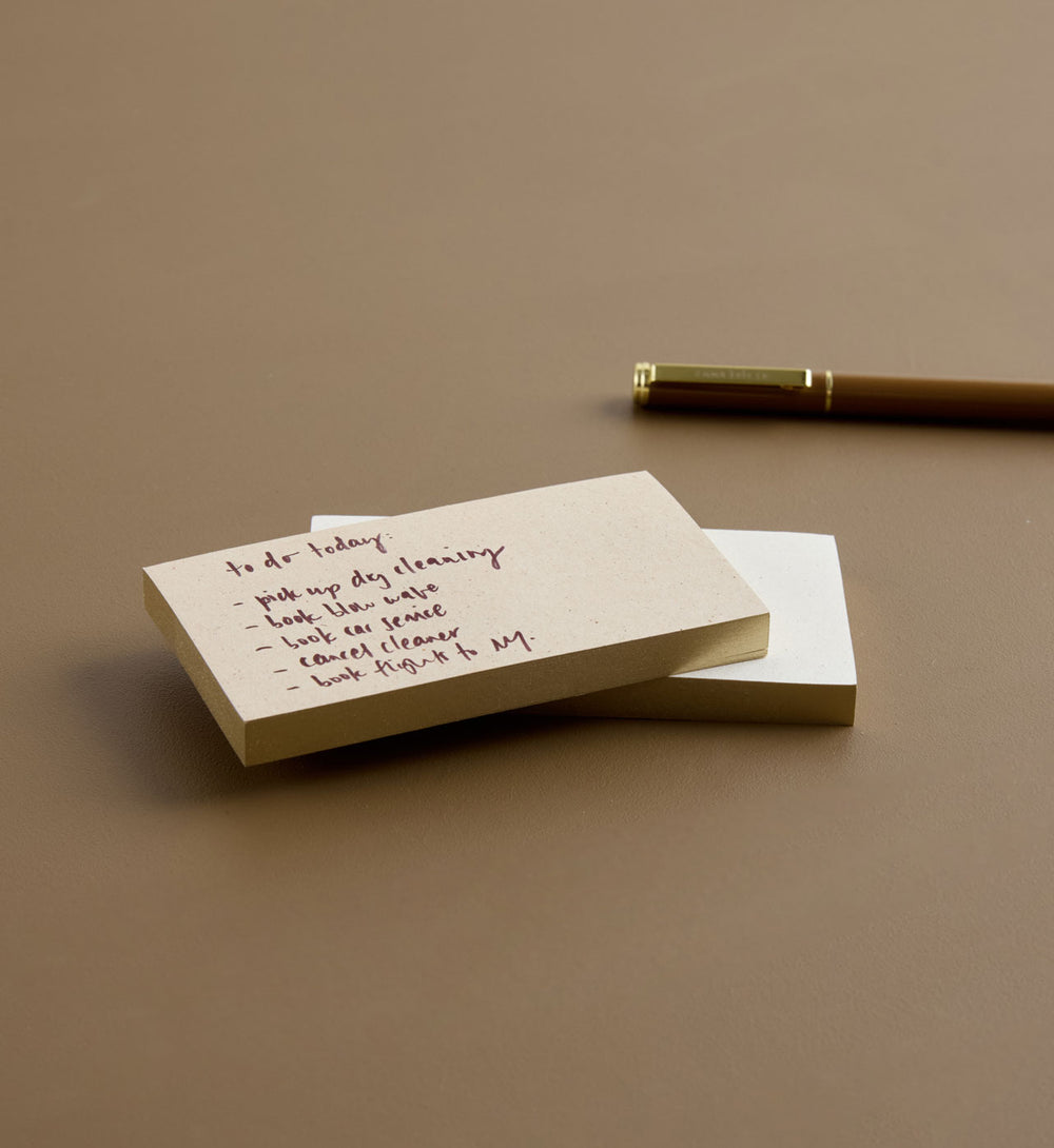 Note Taker Speckle sticky note pads flat lay styling by Emma Kate Co