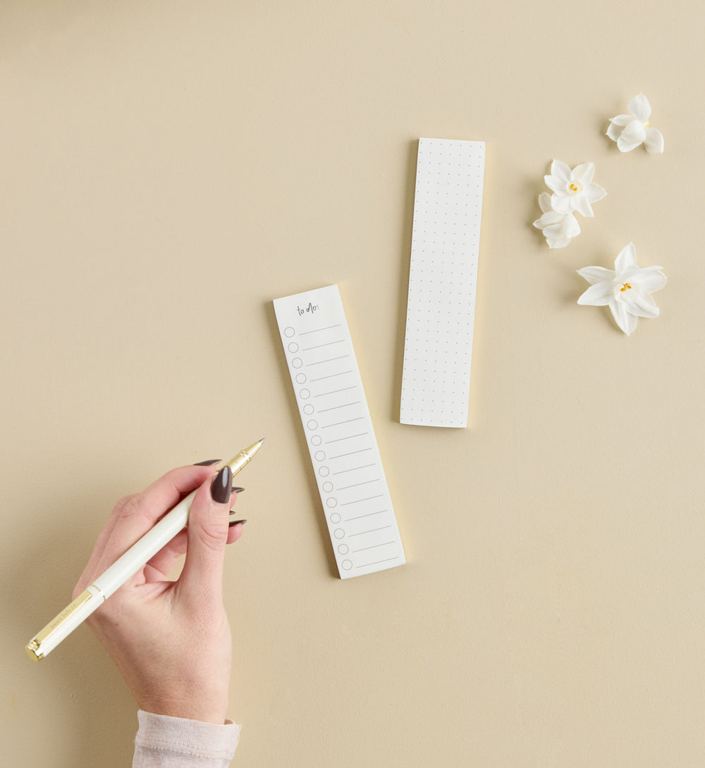 To-Do List sticky note pads flat lay styling by Emma Kate Co