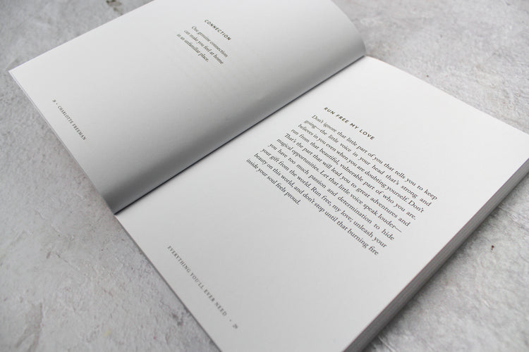 Open pages of Everything You'll Ever Need by Charlotte Freeman