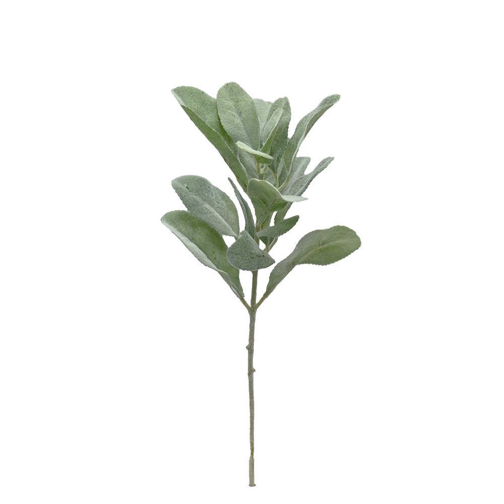 Lamb's Ear, 35cm Grey-Green Faux Foliage