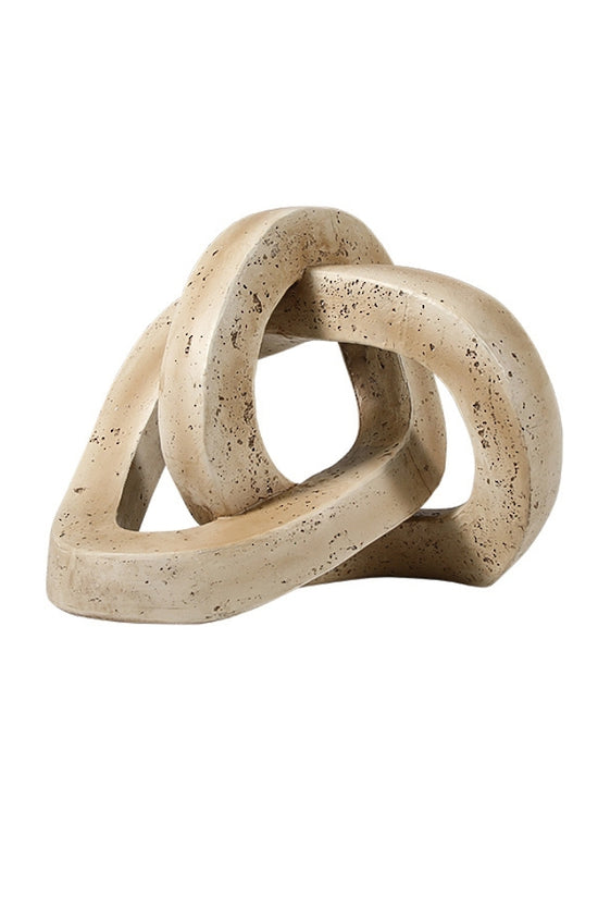 Marley Decorative Link Sculpture – Sand Resin Chain Ornament for Coffee Tables & Shelves | June Arrival