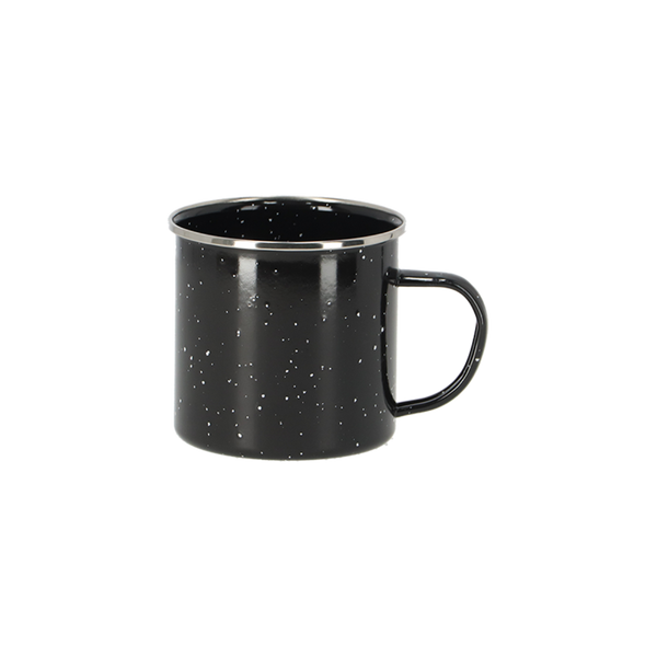 Black Speckled Enamel Mug – Durable Retro Campfire Drinkware