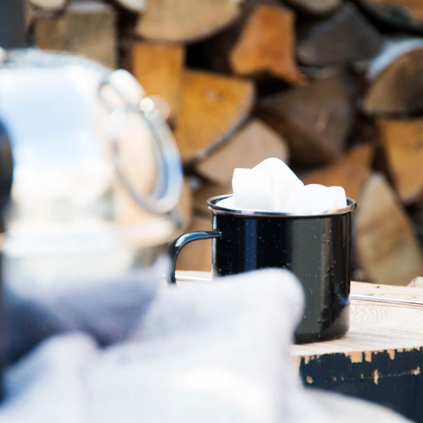 Black Speckled Enamel Mug – Durable Retro Campfire Drinkware