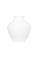 White Urn Vase – Matte Terracotta Statement Piece in Two Sizes