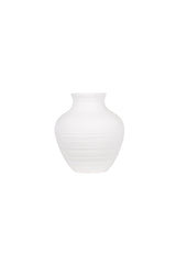 White Urn Vase – Matte Terracotta Statement Piece in Two Sizes