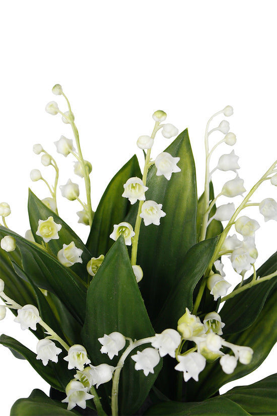 Lily of the Valley, White 25cm Potted Faux Plant