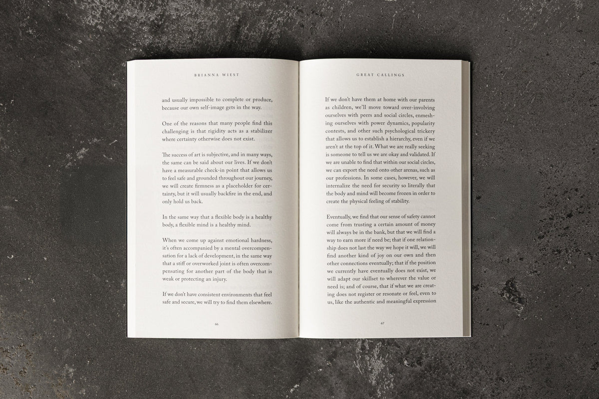 Great Callings by Brianna Wiest open page spread