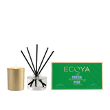 Fresh Pine Mini Gift Set – Candle + Diffuser | Ecoya Holiday Collection