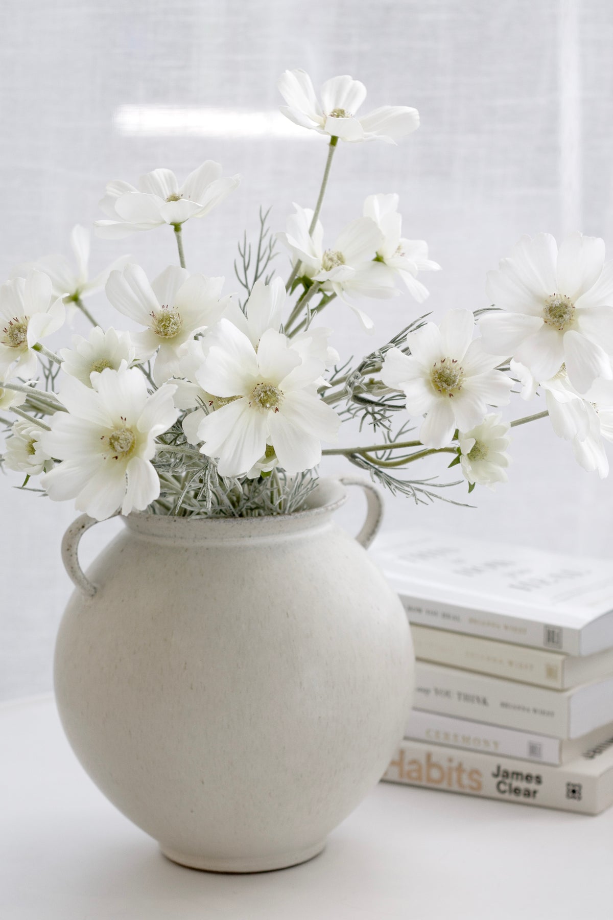 Fort Large Vase styled with a single faux branch