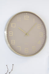 Elegance Glow Wall Clock from Karlsson – Soft Brown / White 40cm