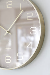 Elegance Glow Wall Clock from Karlsson – Soft Brown / White 40cm