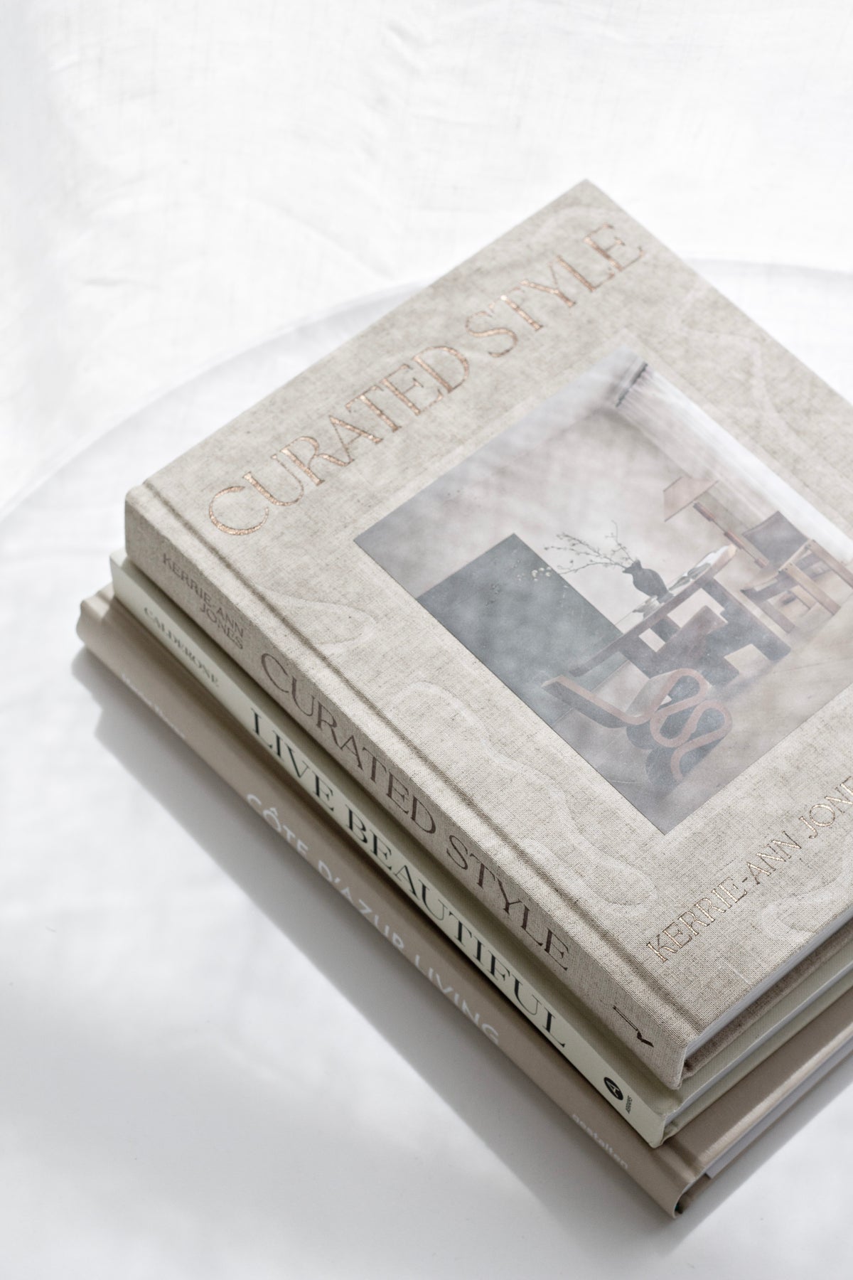 Curated Style page spread showing a layered interior