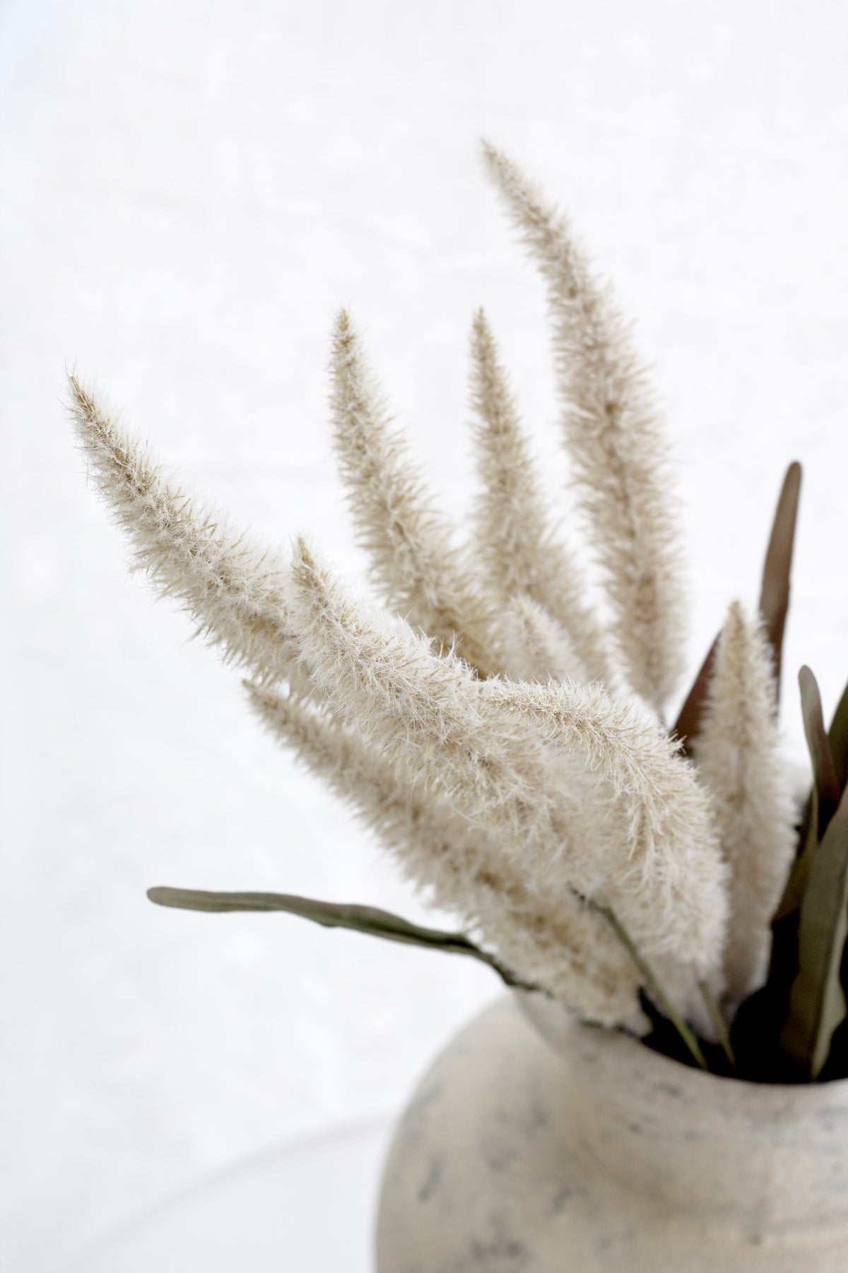Fountain Grass Stem, Cream 94cm Faux Floral
