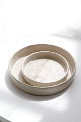 Sahara Ceramic Tray | Textured Stone Glaze Decorative Tray – Small & Large
