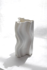 Arti White 3D Printed Ceramic Vase (Small or Large)