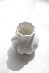 Janey White/Grey 3D Ceramic Vase Small or Large