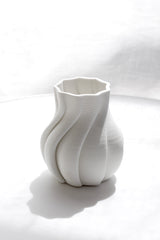 Janey White/Grey 3D Ceramic Vase Small or Large