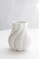 Janey White/Grey 3D Ceramic Vase Small or Large