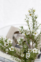 Wax Flower Spray 58cm Cream | Faux Stem