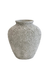 Nerina Stone Vase – Sage Textured Vessel, Small & Large