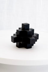 Cubism Sculpture – Modern Resin Accent in White or Black